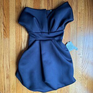 Asos - Navy Off Shoulder Mini Dress